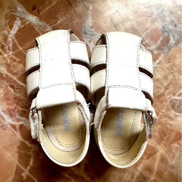ROBEEZ White Leather Fisherman Sandals - Picture 1 of 7